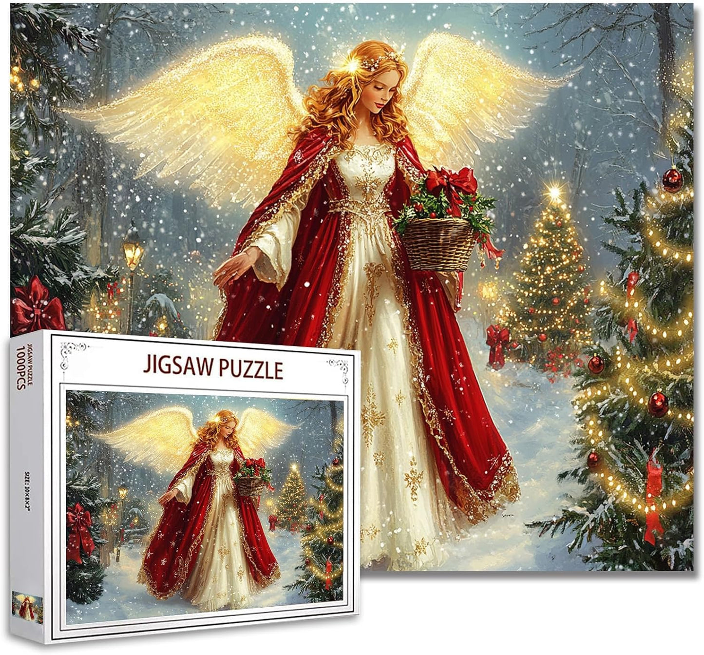 Christmas Angel Sparkling Wings Jigsaw Puzzles