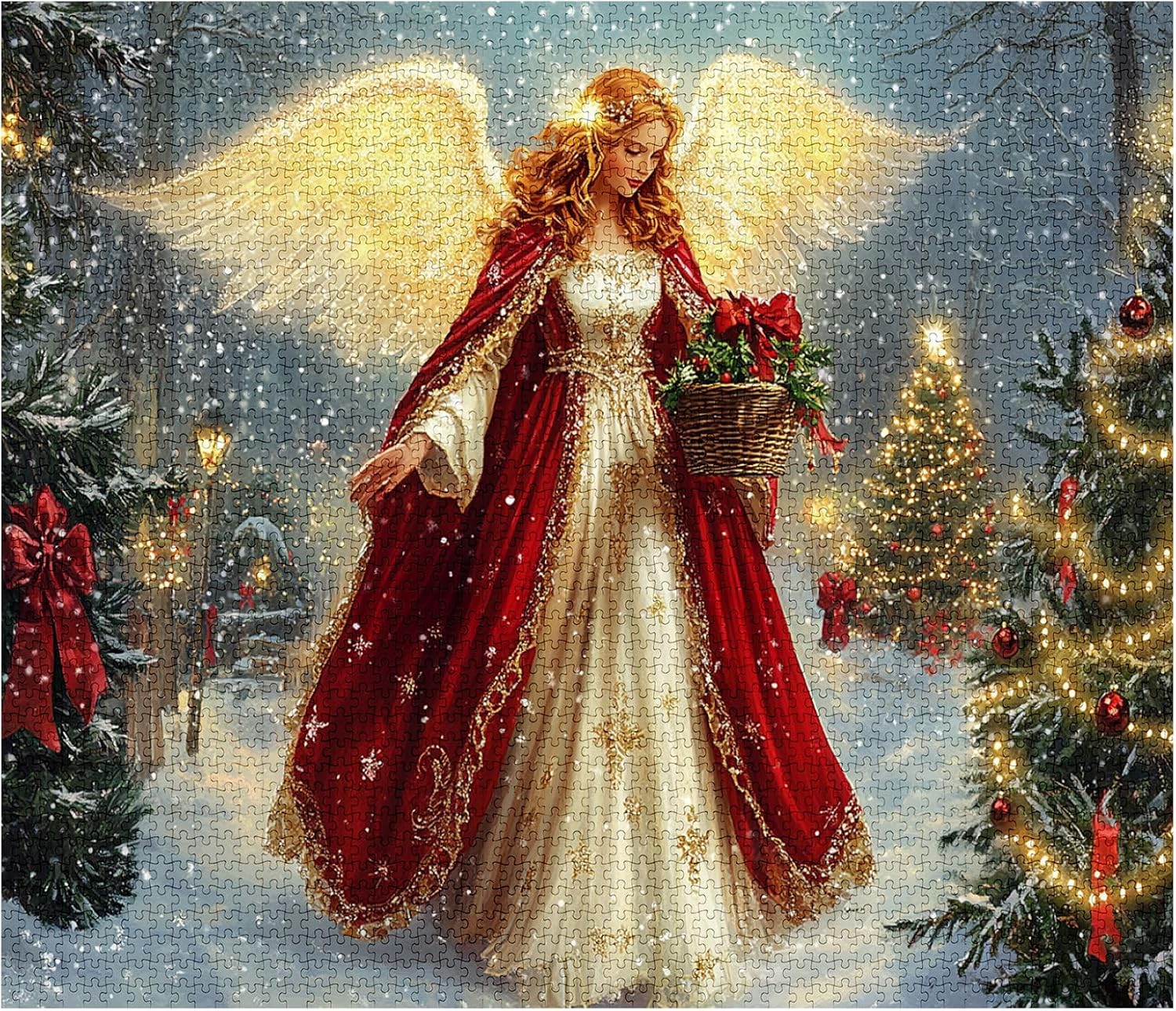 Christmas Angel Sparkling Wings Jigsaw Puzzles