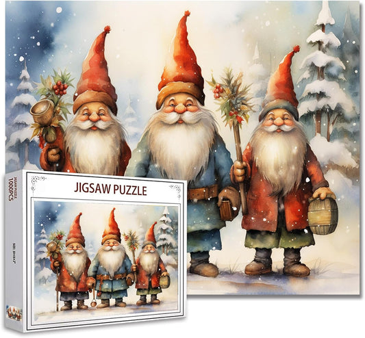 Old Christmas Gnomes Jigsaw Puzzles