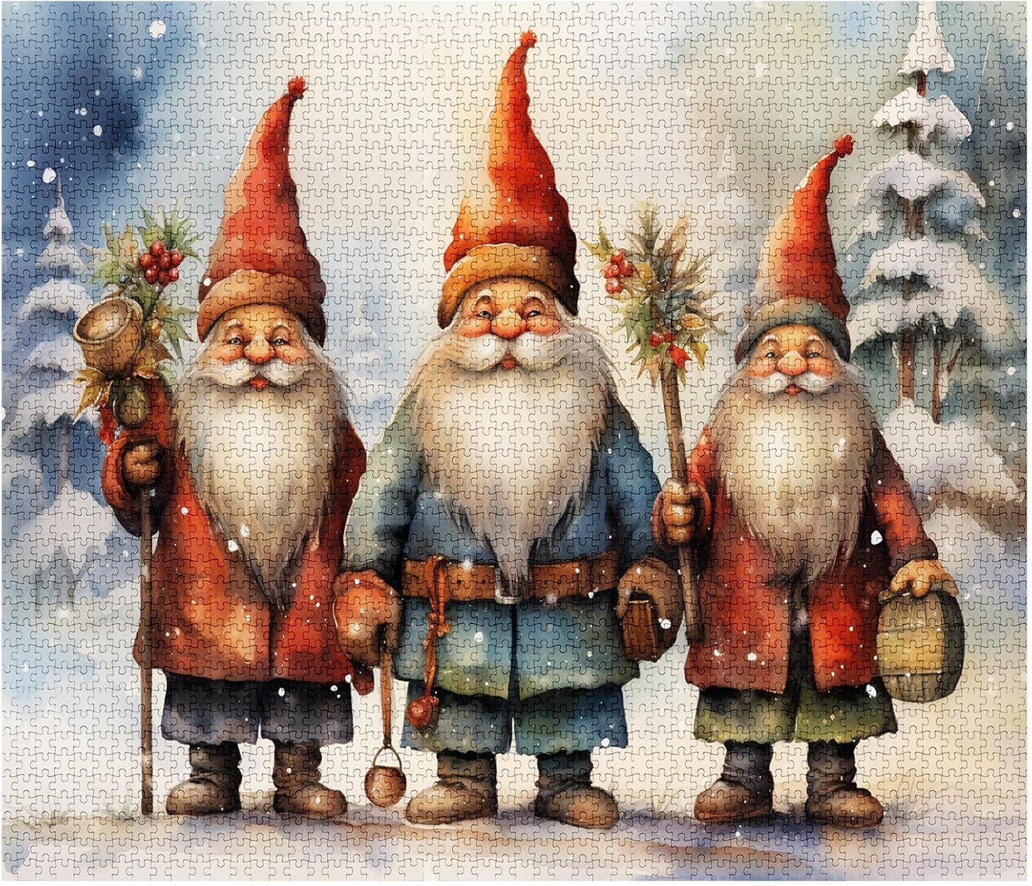 Old Christmas Gnomes Jigsaw Puzzles