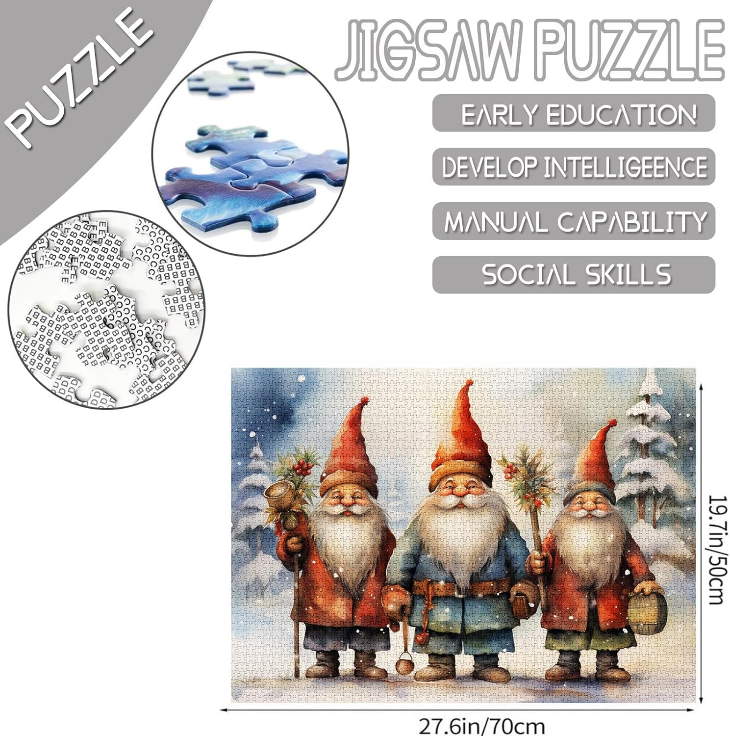 Old Christmas Gnomes Jigsaw Puzzles