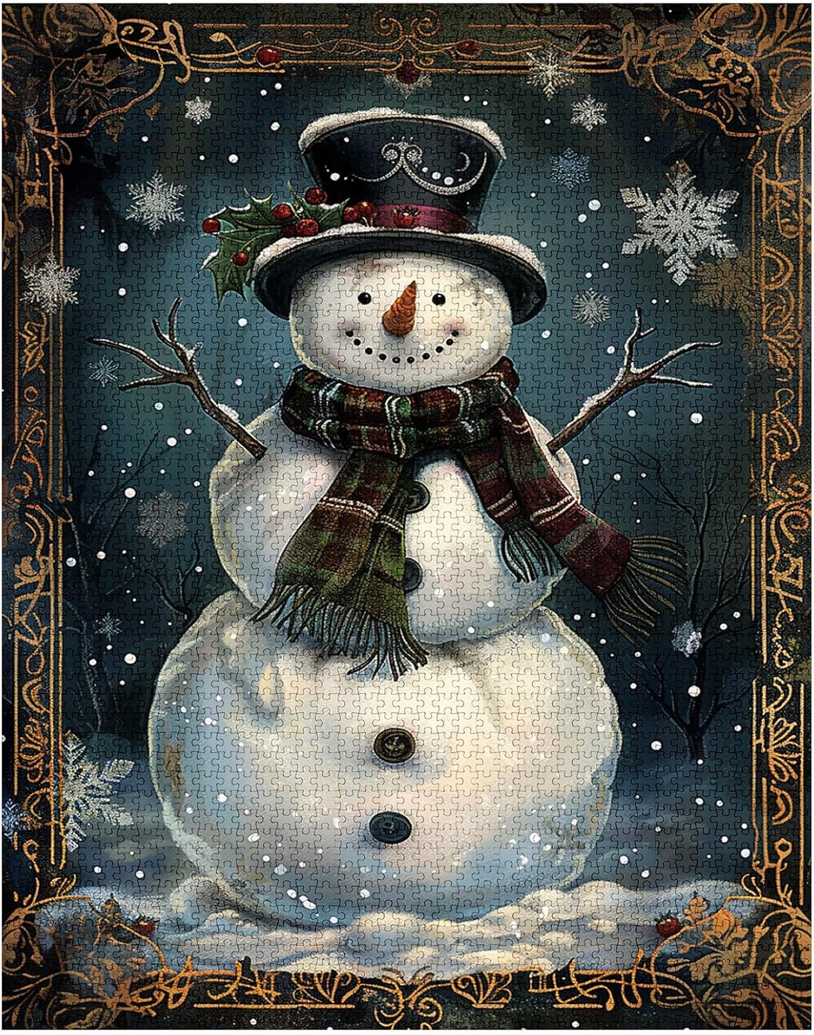 Snowman with Scarf Jigsaw Puzzles