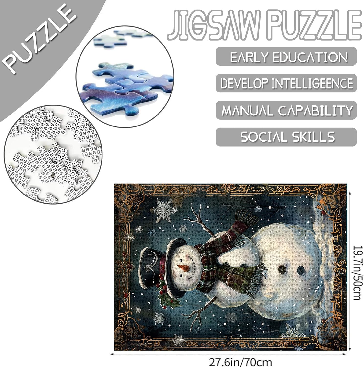 Snowman with Scarf Jigsaw Puzzles