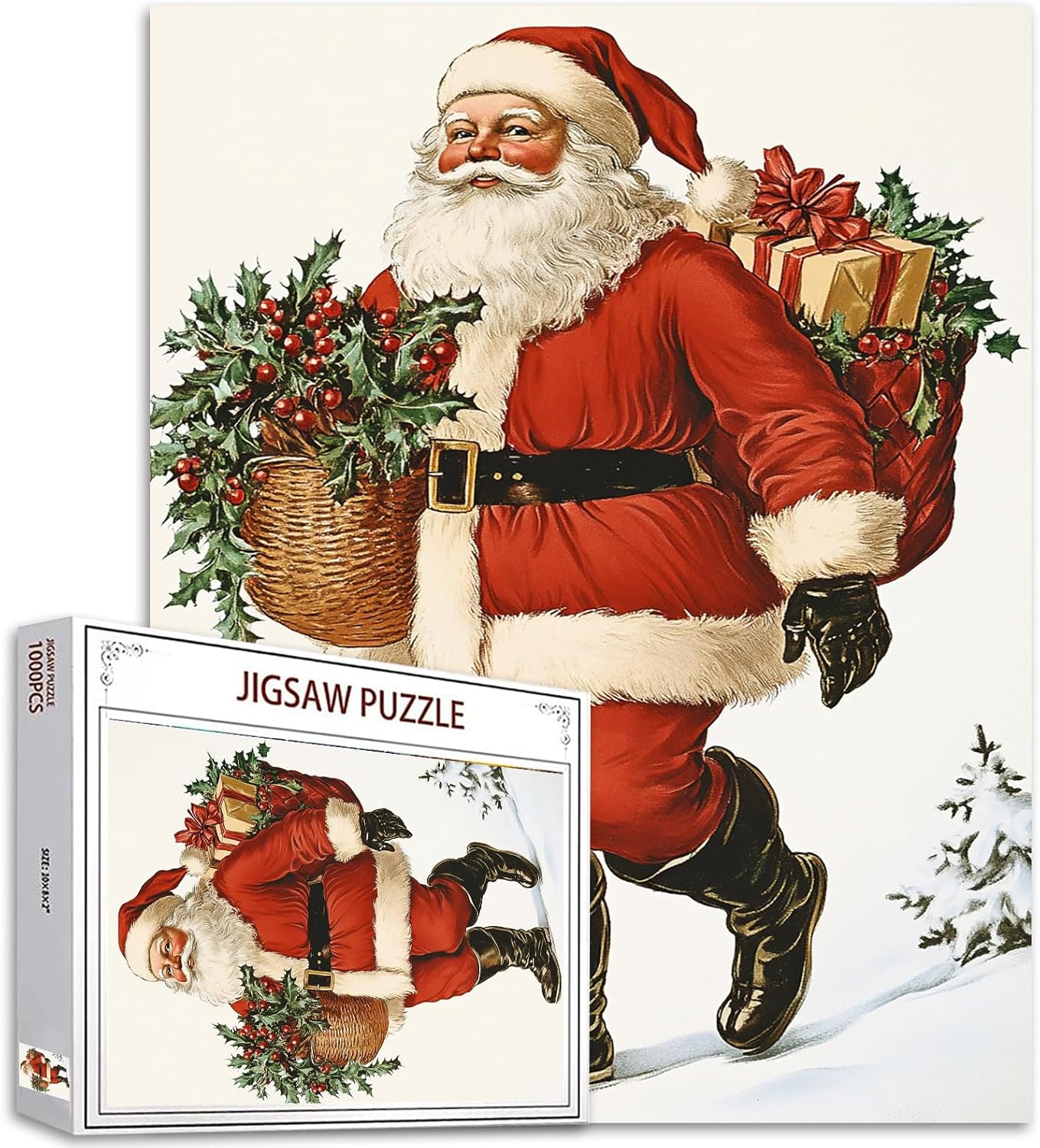 Vintage Santa Claus Portrait Jigsaw Puzzles