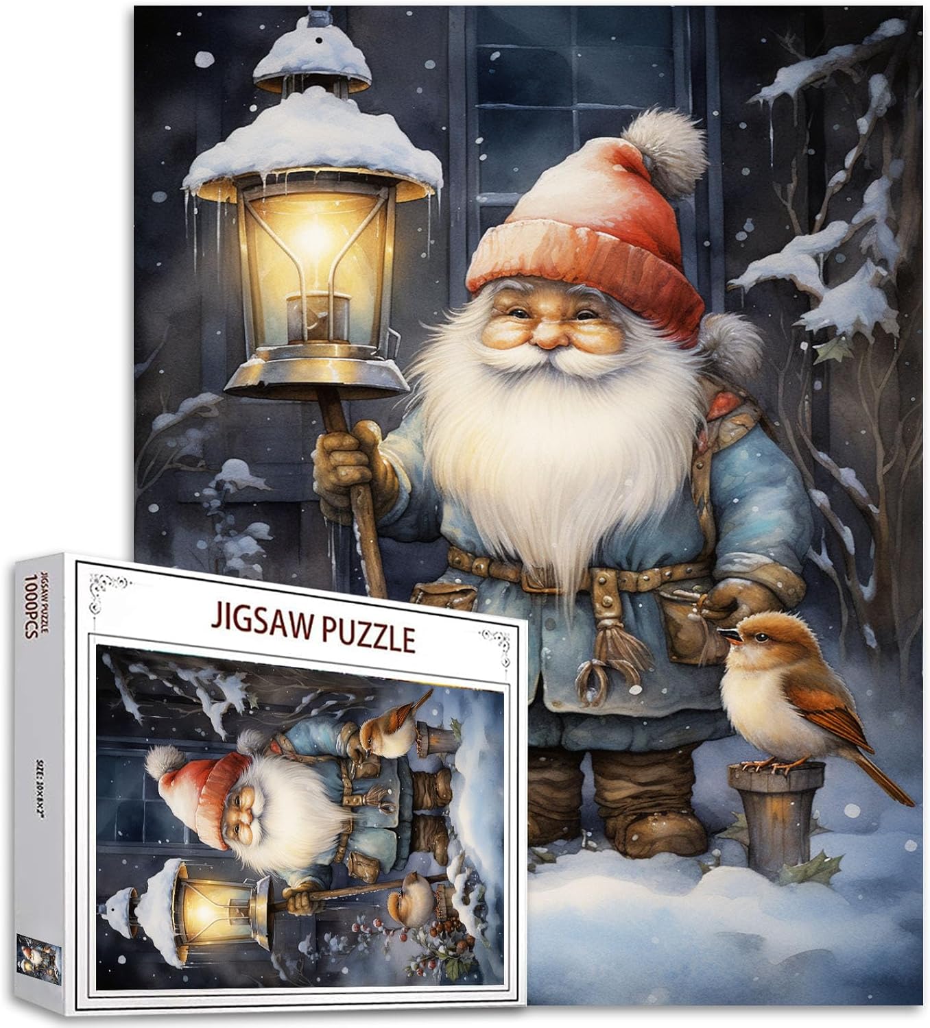 Old Mysterious Christmas Gnome Jigsaw Puzzles