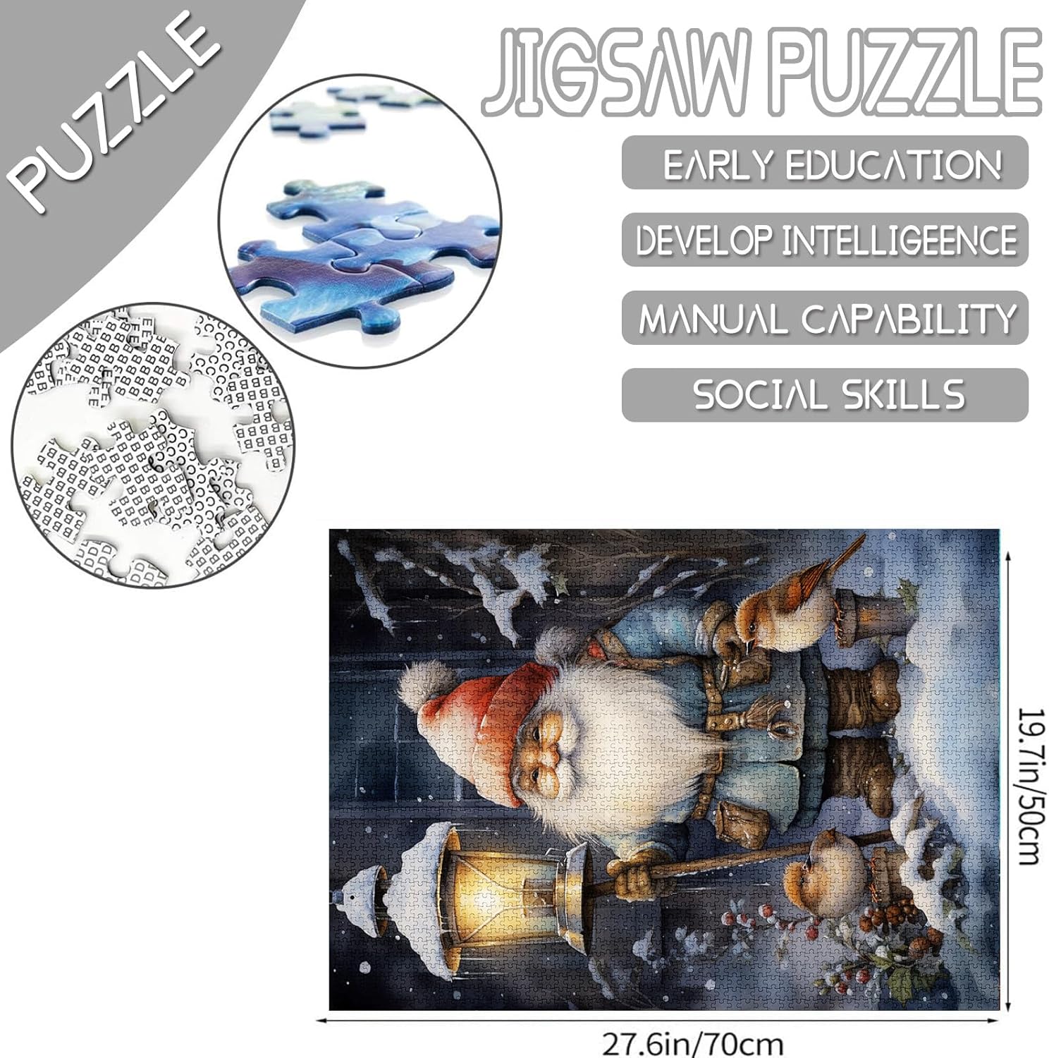 Old Mysterious Christmas Gnome Jigsaw Puzzles