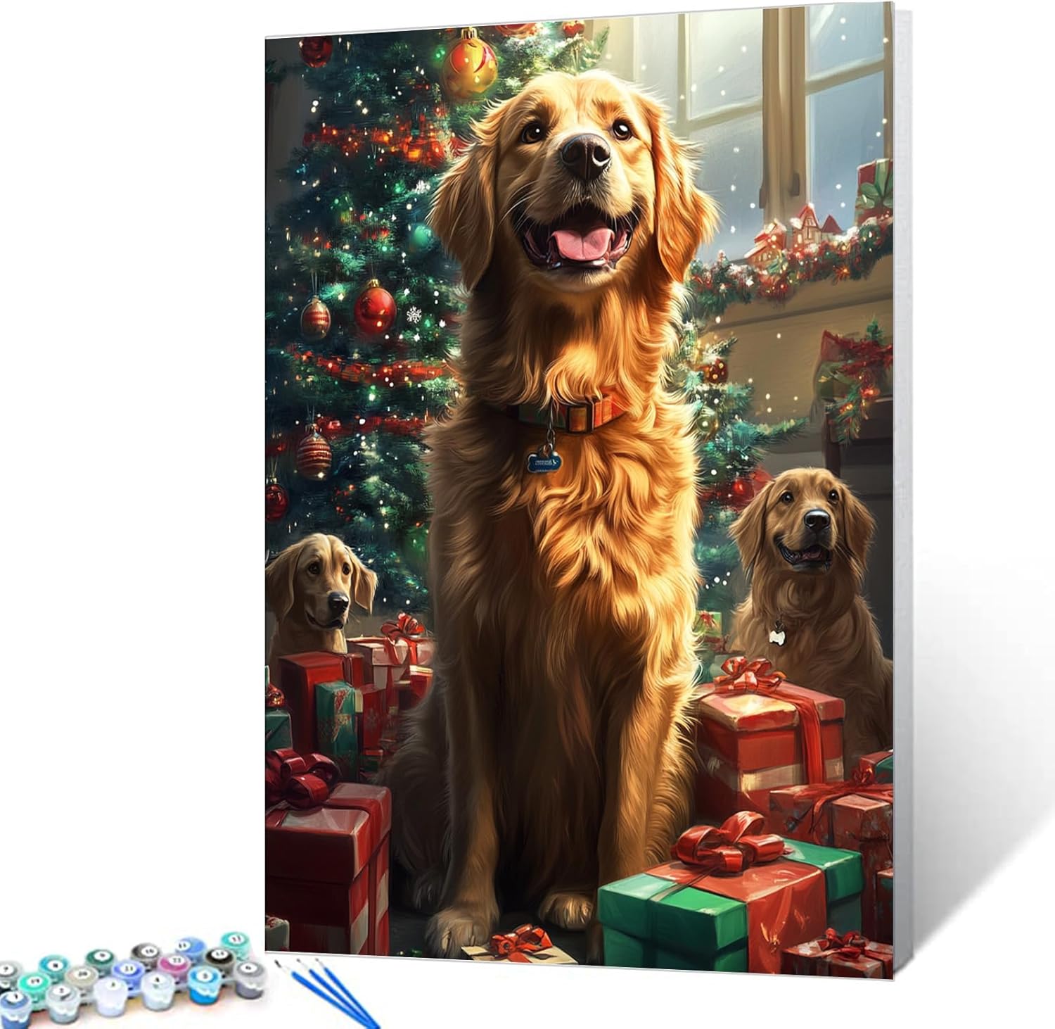 Christmas Gifts for Dogs Paint by Numbers