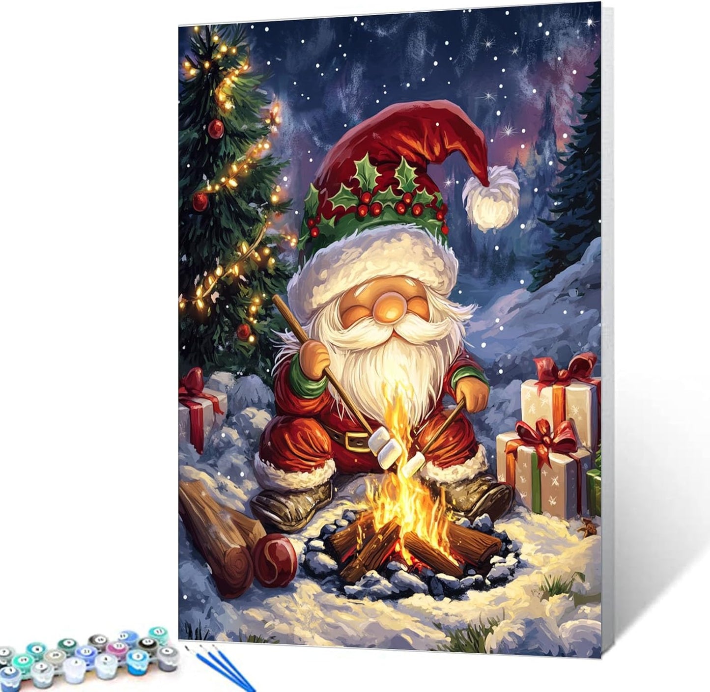 Cute Christmas Bonfire Night Paint by Numbers