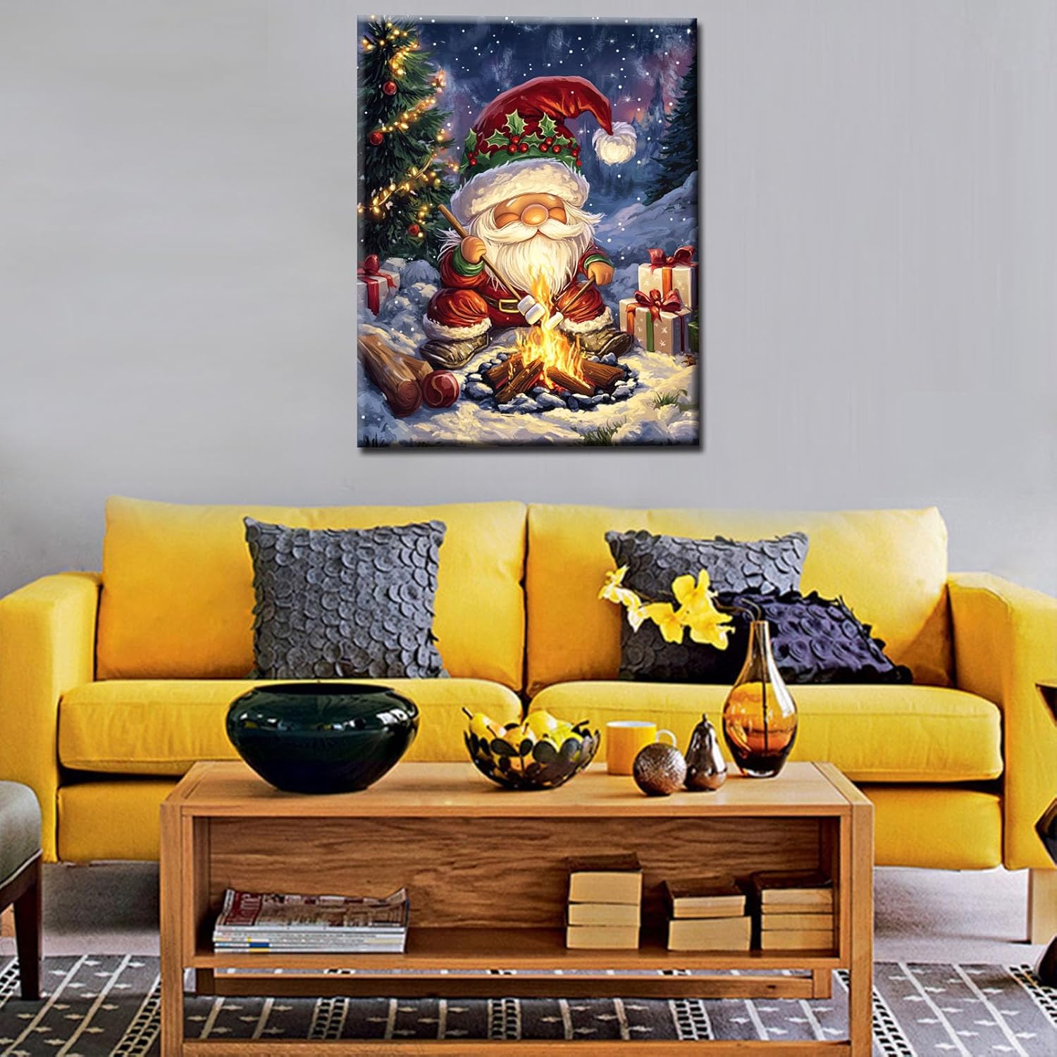 Cute Christmas Bonfire Night Paint by Numbers