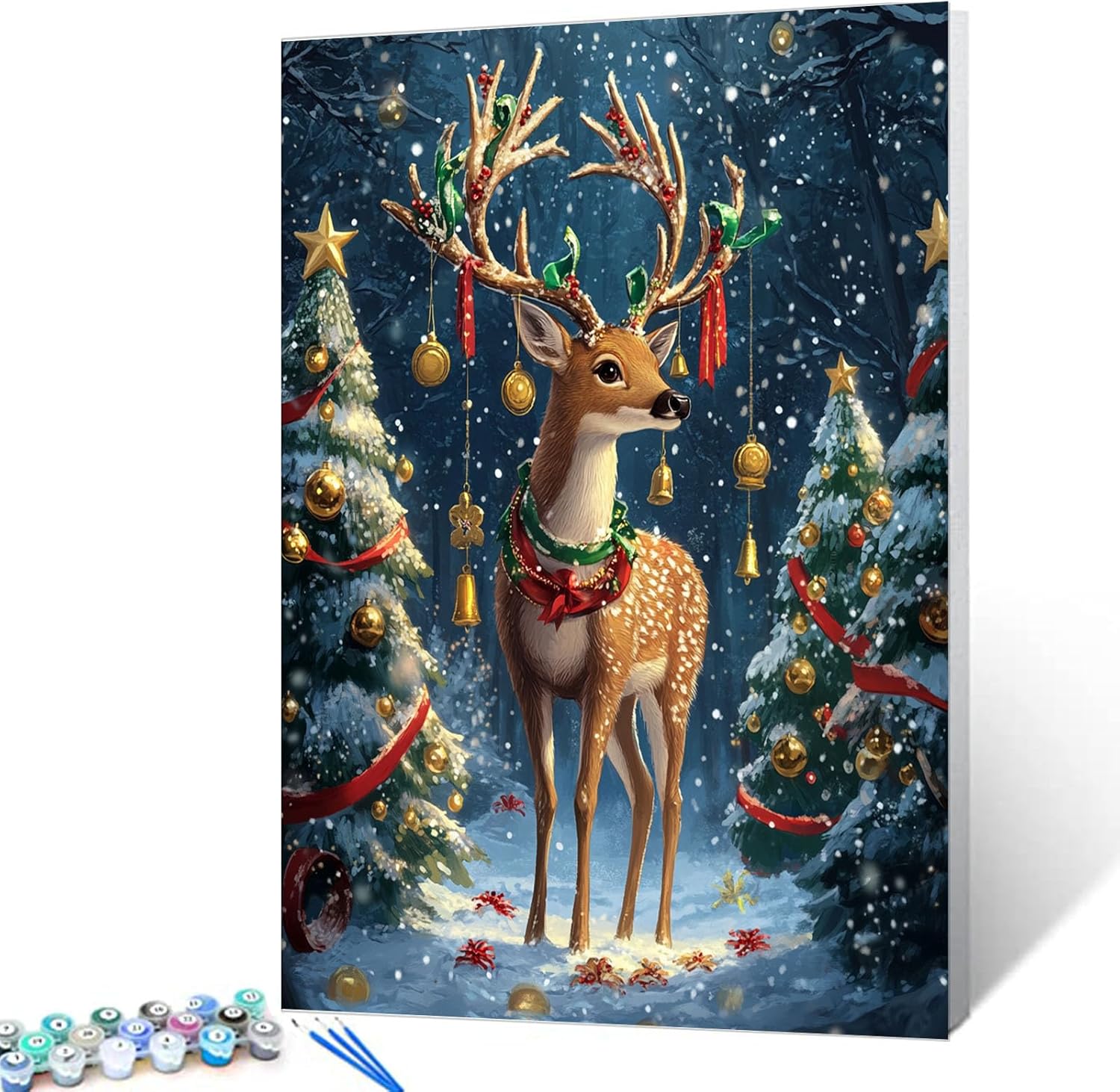 Cute Christmas Reindeer Paint by Numbers