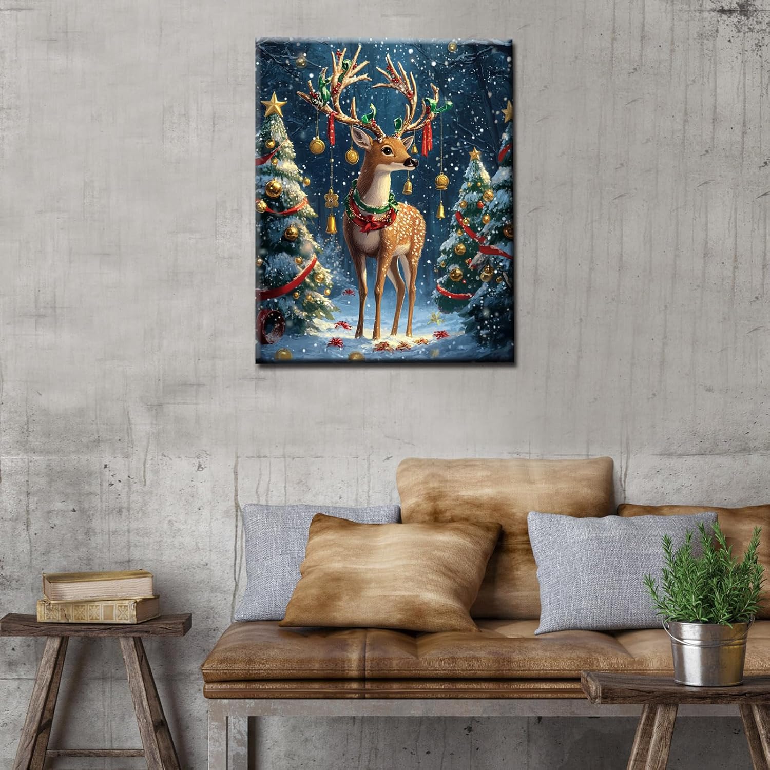 Cute Christmas Reindeer Paint by Numbers