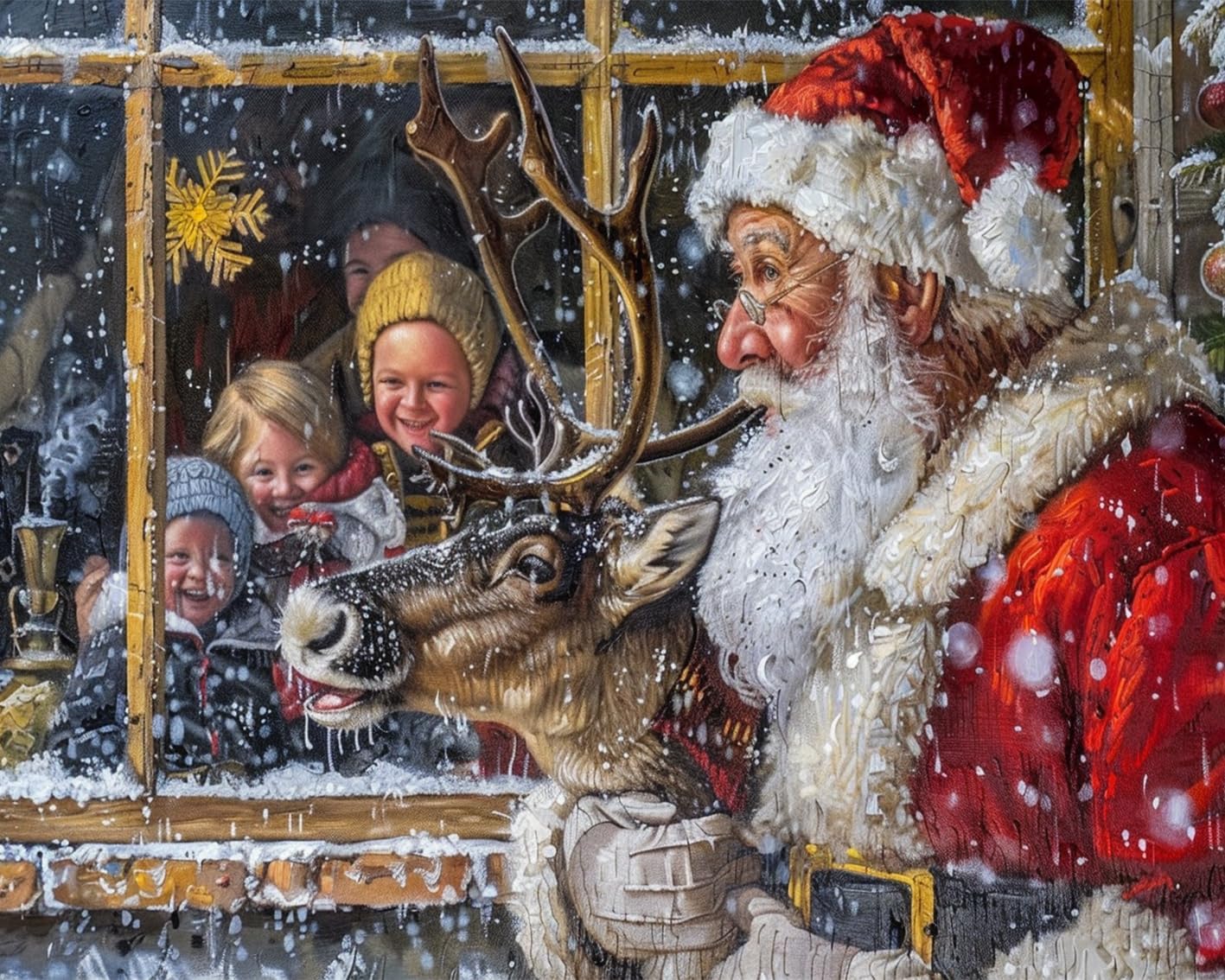 Santa Claus's Train of Gifts Paint by Numbers