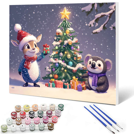 Christmas Reindeer and Koala Paint by Numbers