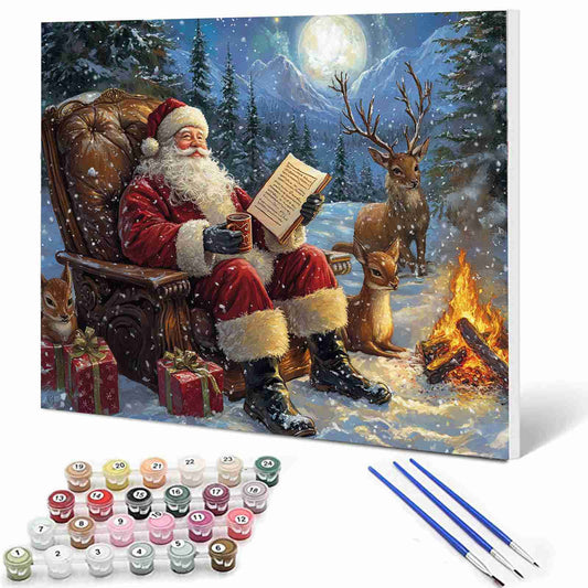 Santa Claus on the Sofa Paint by Numbers