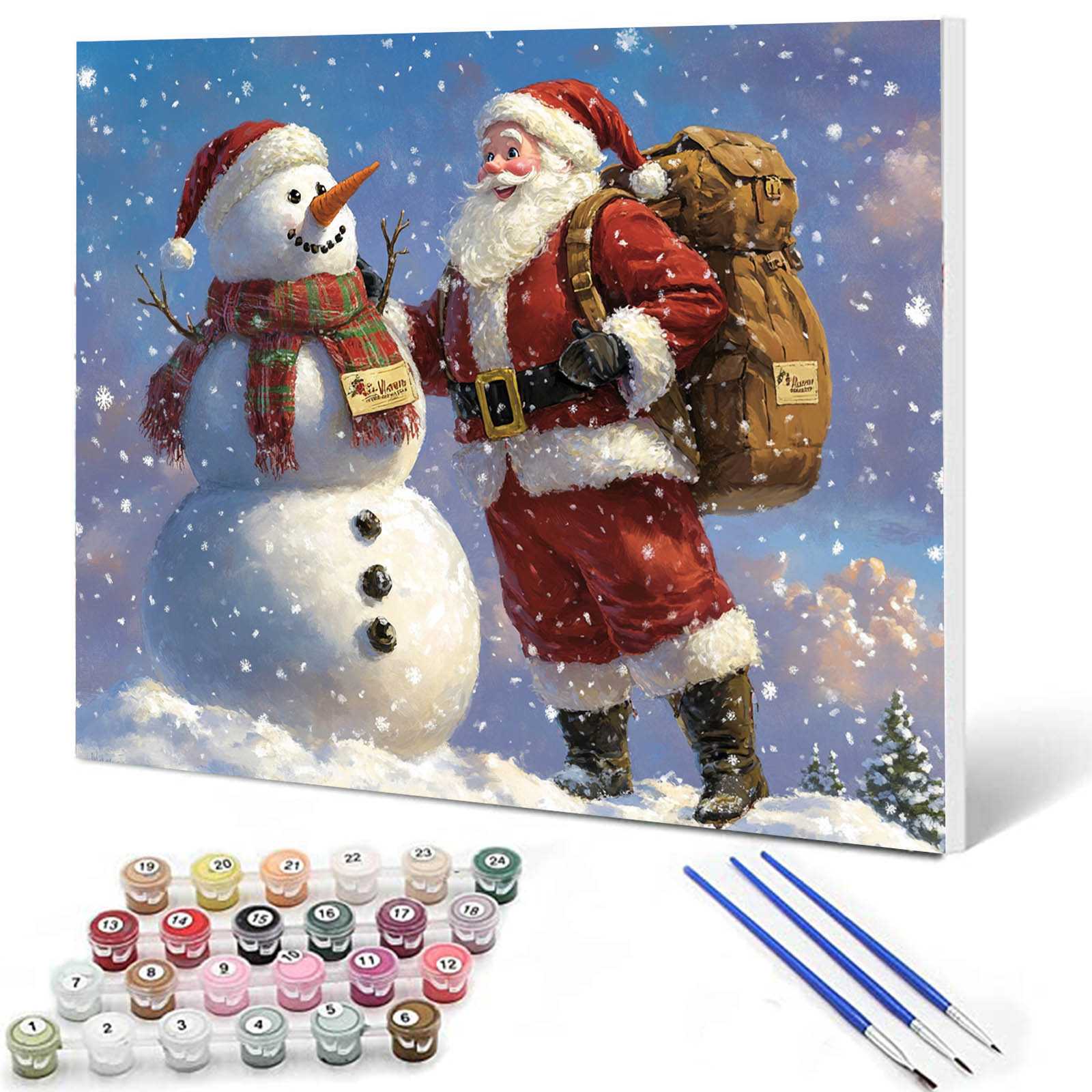 Cute Big Snowman Paint by Numbers