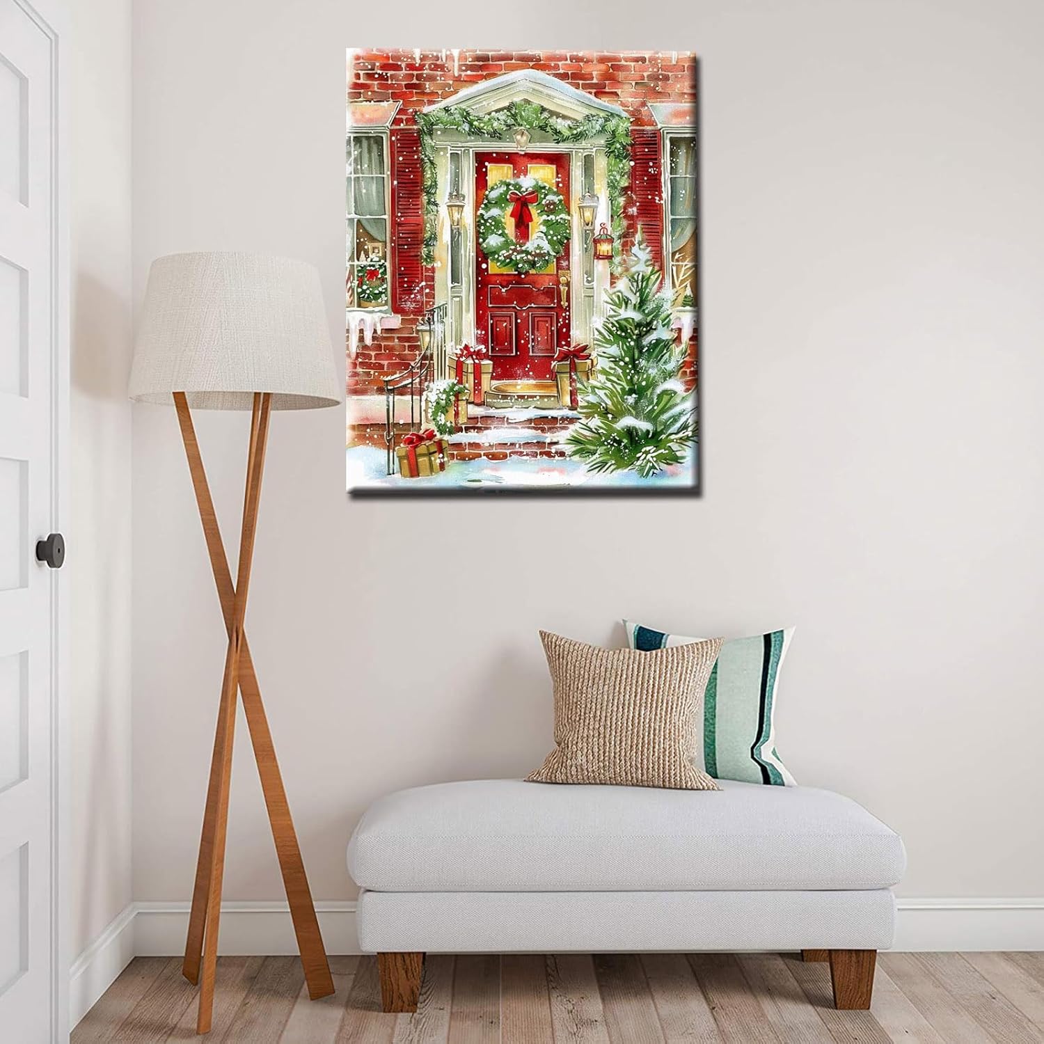 Christmas Cheer at the Doorstep Paint by Numbers