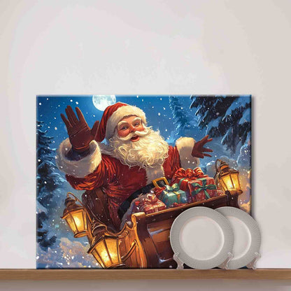Christmas Santa's Sleigh Paint by Numbers