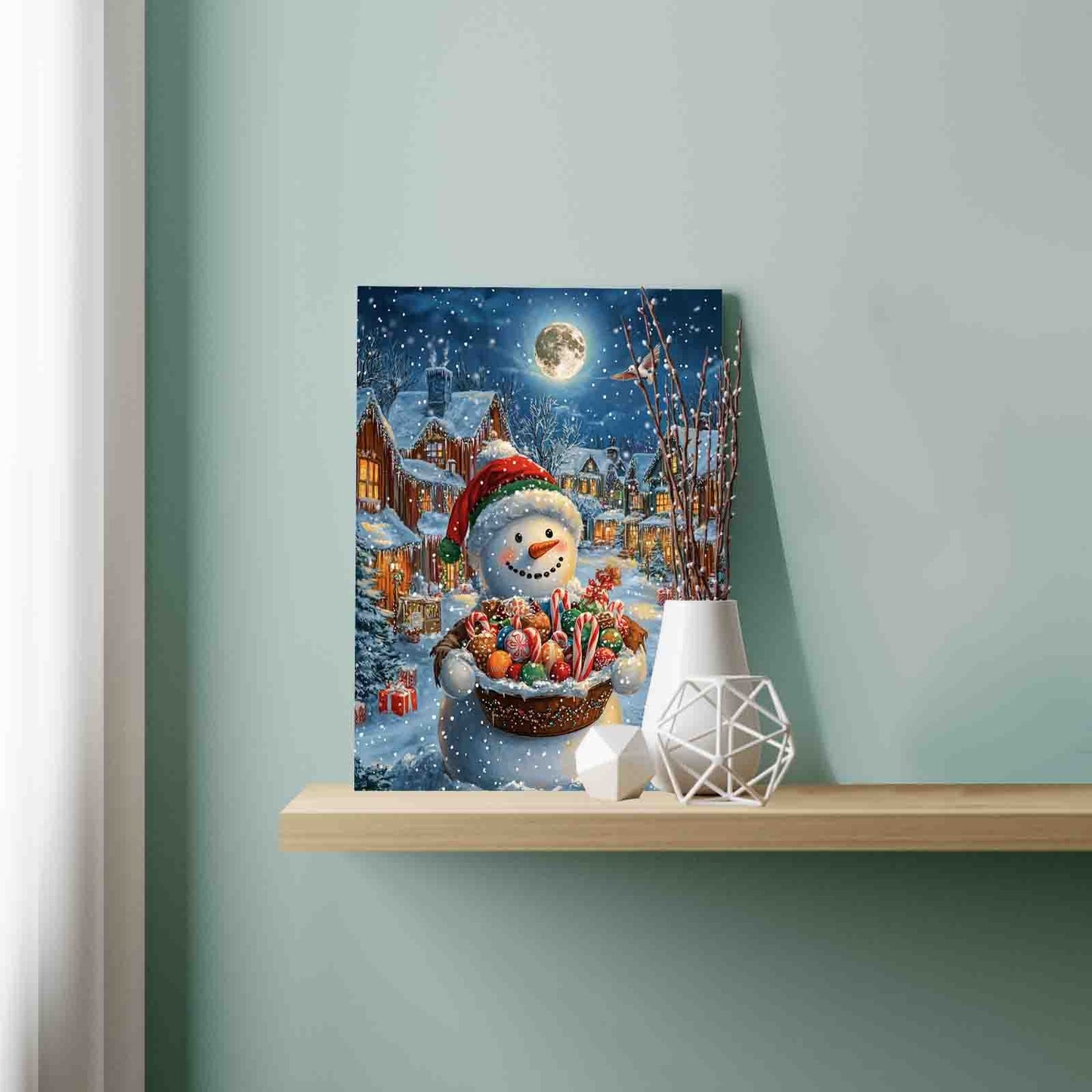 Christmas Snowman DIY Paint by Numbers