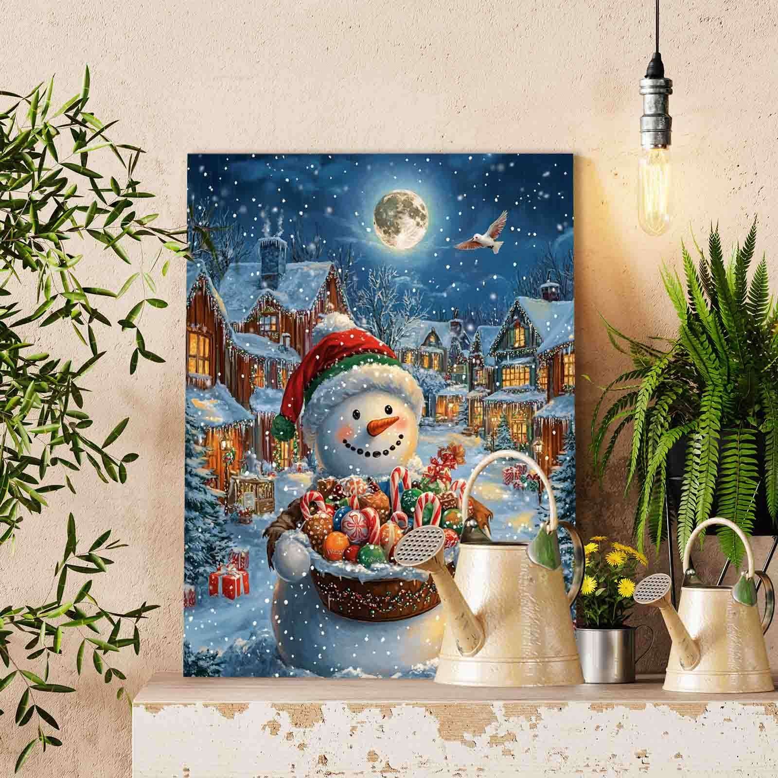 Christmas Snowman DIY Paint by Numbers