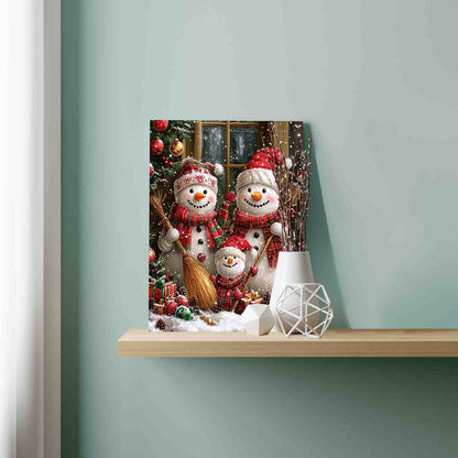 Christmas Snowman Family Paint by Numbers