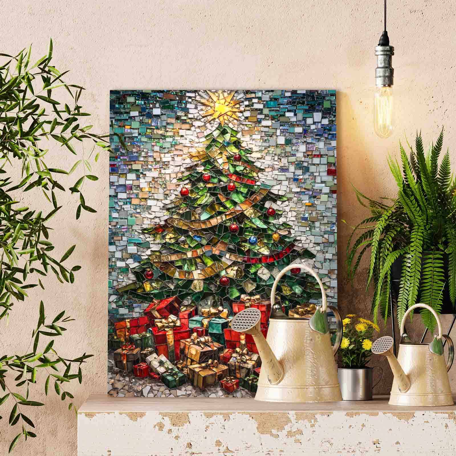 Christmas Tree Mosaic Paint by Numbers