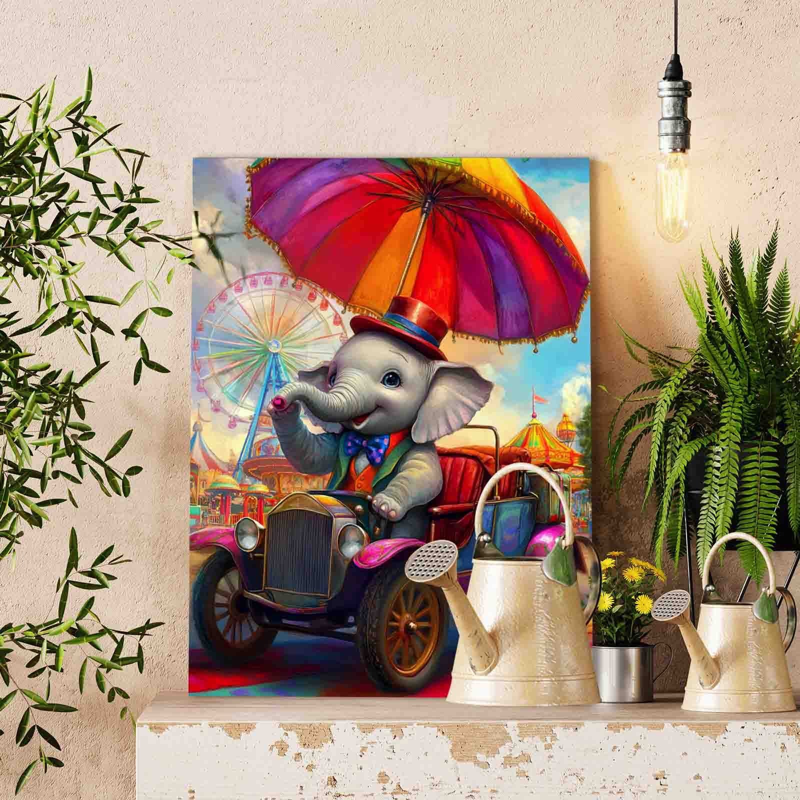 Circus Elephant Parade Paint by Numbers