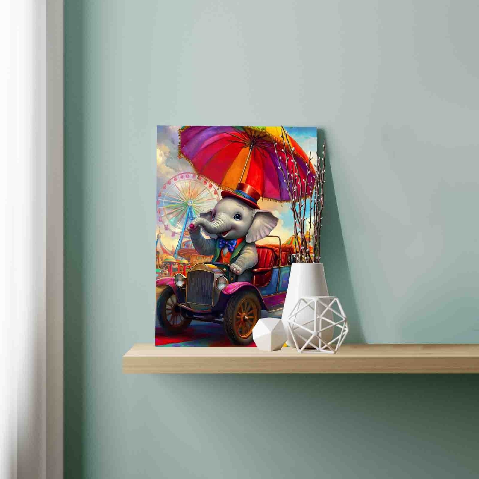 Circus Elephant Parade Paint by Numbers