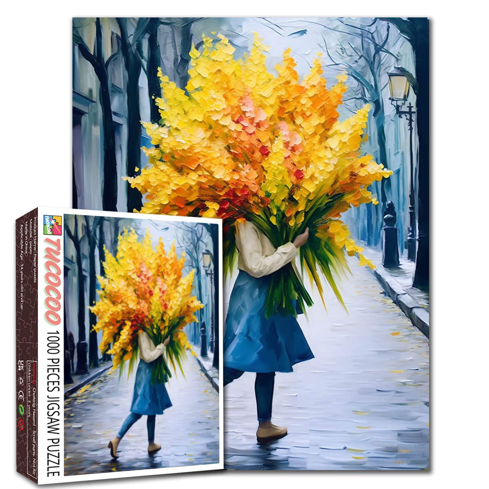 City Walk with Bright Blooms Jigsaw Puzzle