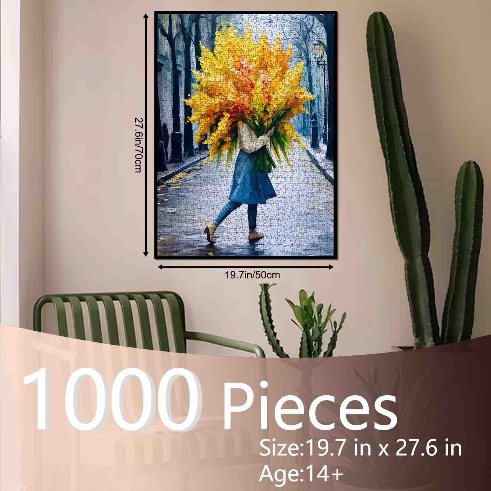 City Walk with Bright Blooms Jigsaw Puzzle