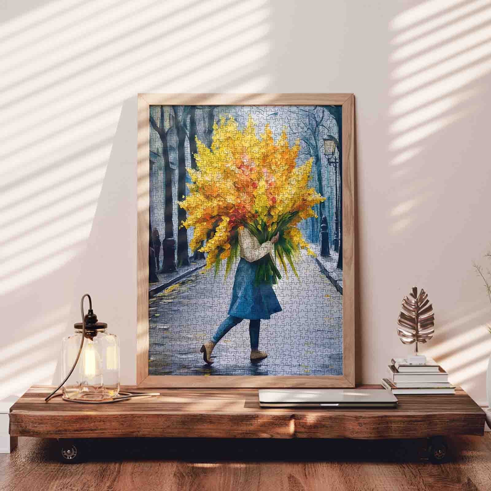 City Walk with Bright Blooms Jigsaw Puzzle