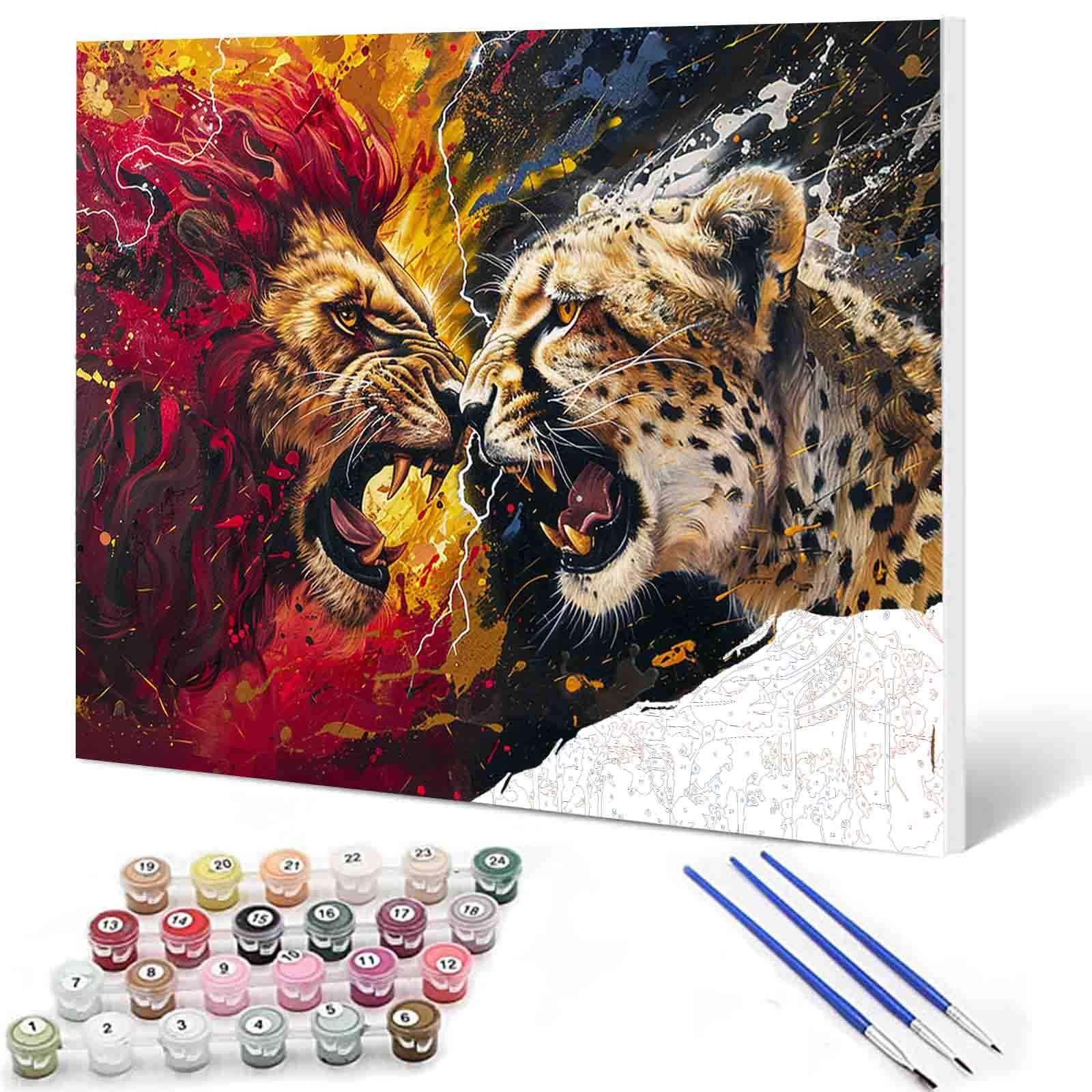 Clash of Beasts Paint by Numbers