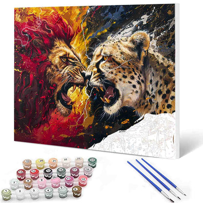 Clash of Beasts Paint by Numbers