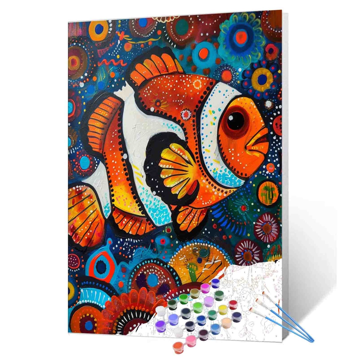 Clownfish Fantasy Reef Paint by Numbers