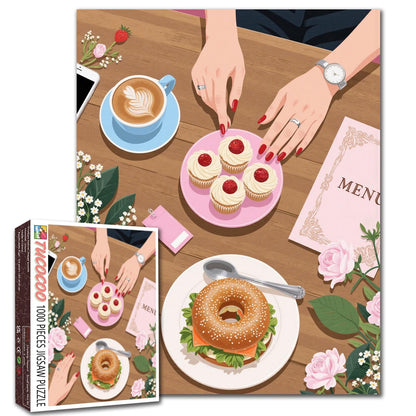 Coffee Date Delight Jigsaw Puzzle