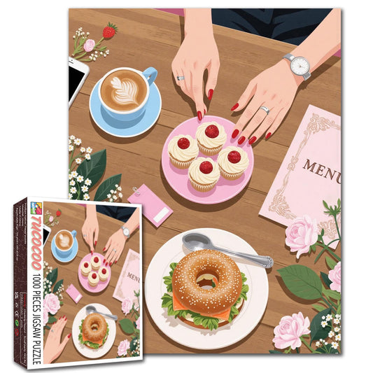 Coffee Date Delight Jigsaw Puzzle