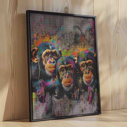 Color Splash Monkeys Jigsaw Puzzle