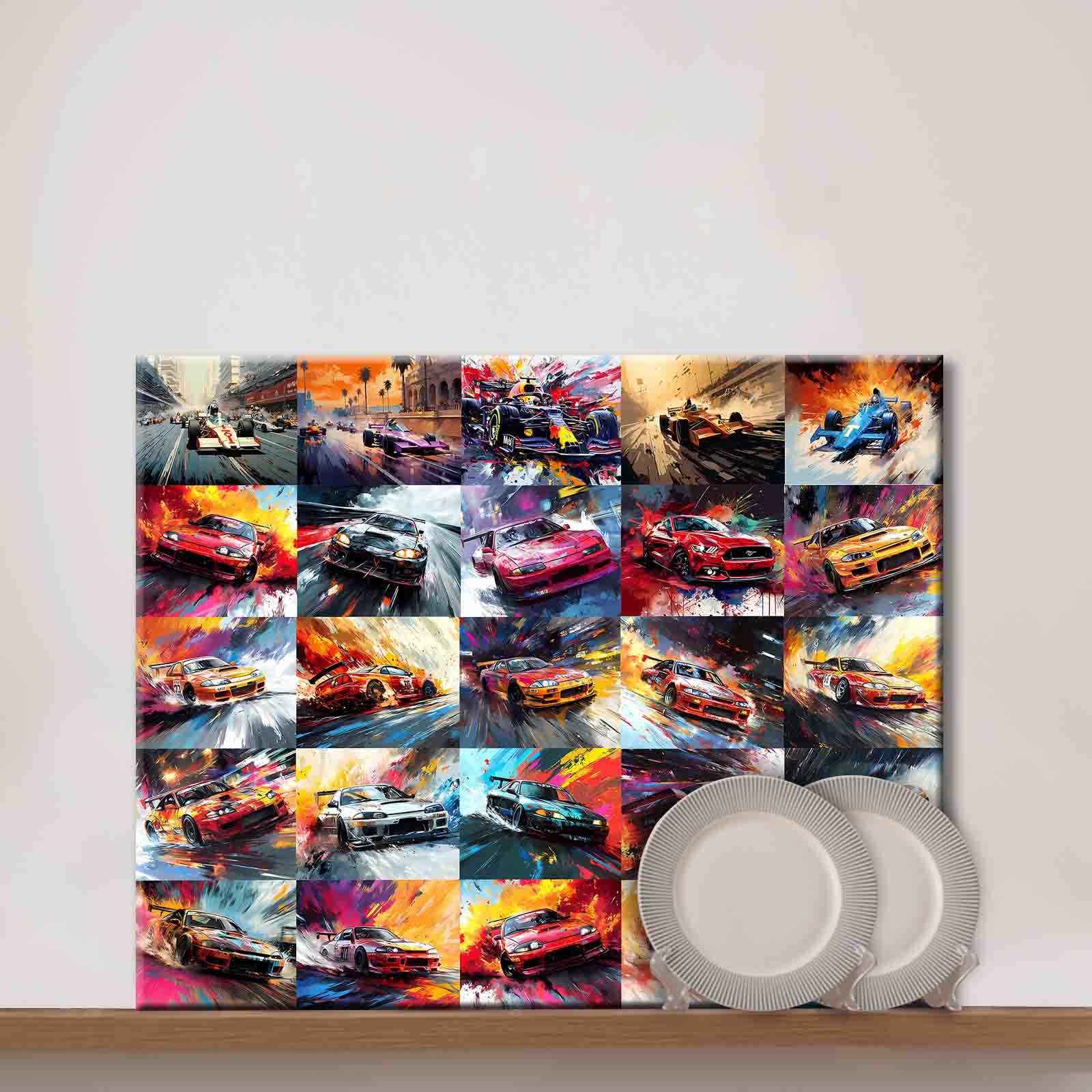 Color Rush Race Car Paint by Numbers