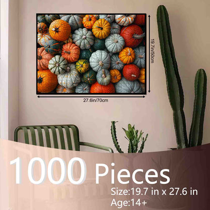Colorful Autumn Pumpkins Jigsaw Puzzle