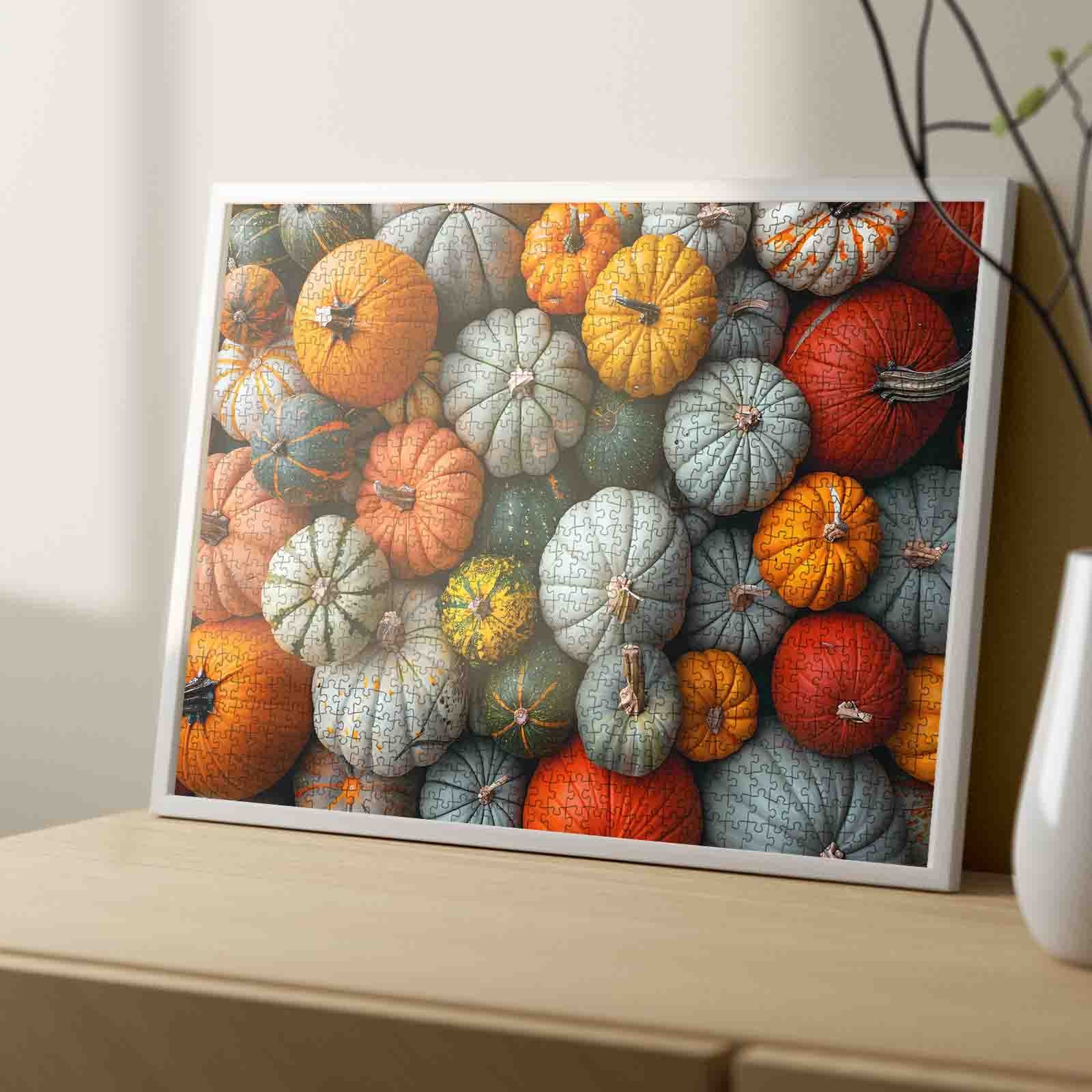 Colorful Autumn Pumpkins Jigsaw Puzzle