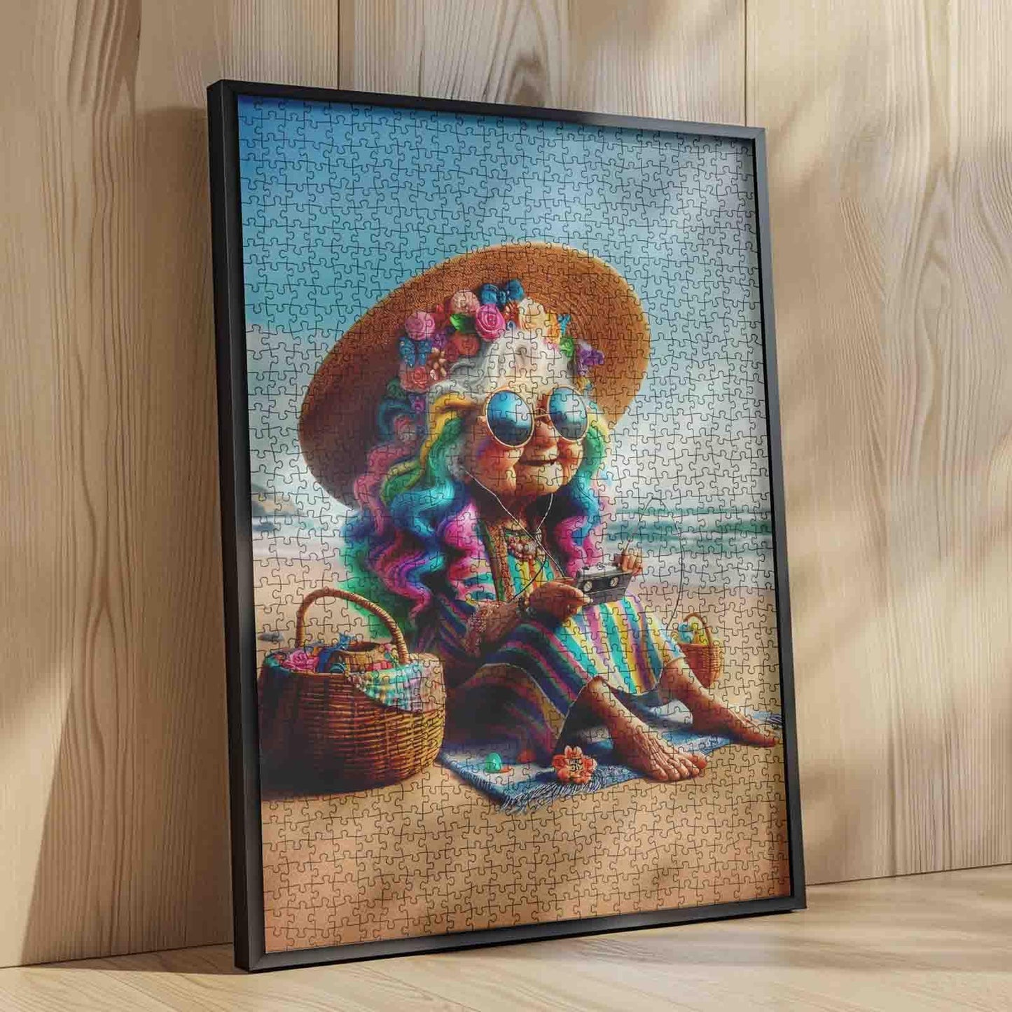 Colorful Beach Grandma Jigsaw Puzzle