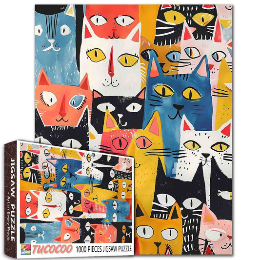 Colorful Cats Jigsaw Puzzle