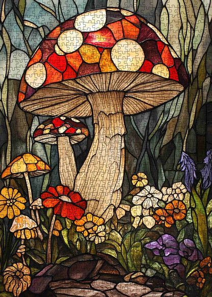 Colorful Forest Mushroom Jigsaw Puzzle