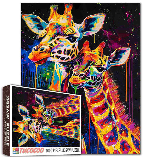 Colorful Giraffes Jigsaw Puzzle