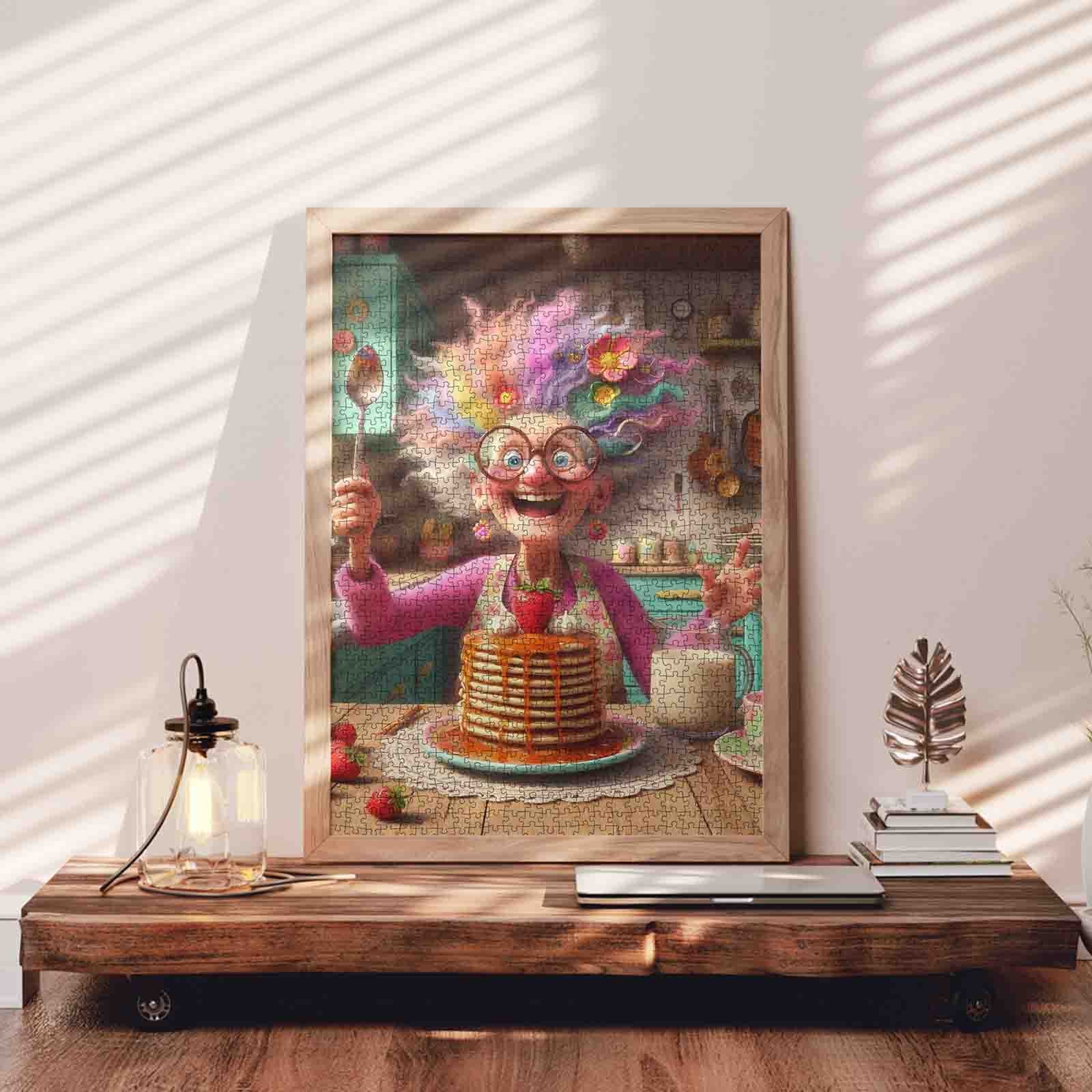 Colorful Grandma Pancake Feast Jigsaw Puzzle