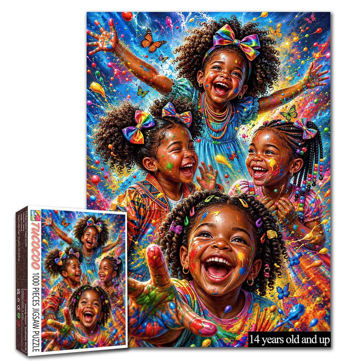 Colorful Kids Paint Party Jigsaw Puzzle