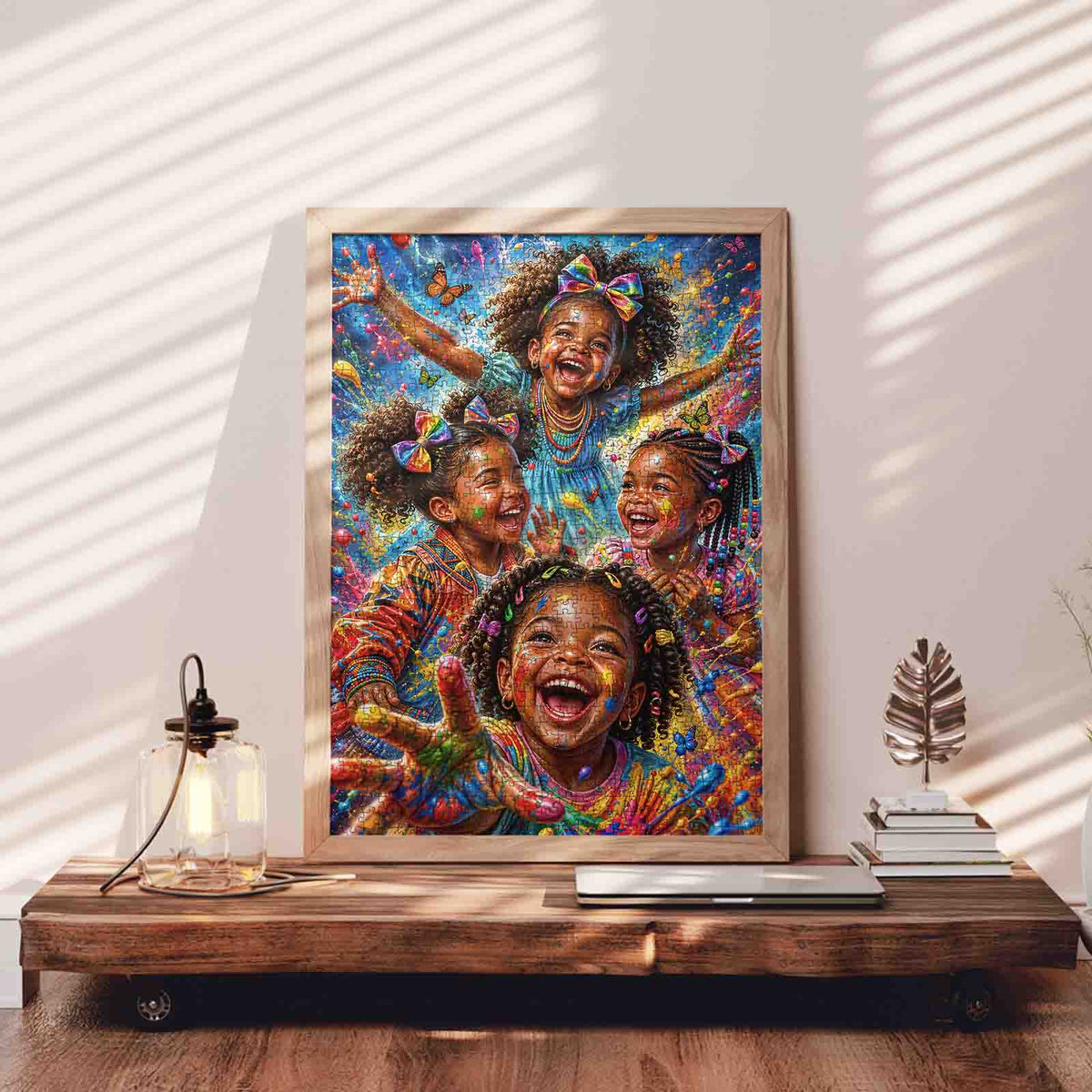 Colorful Kids Paint Party Jigsaw Puzzle