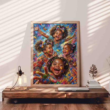 Colorful Kids Paint Party Jigsaw Puzzle