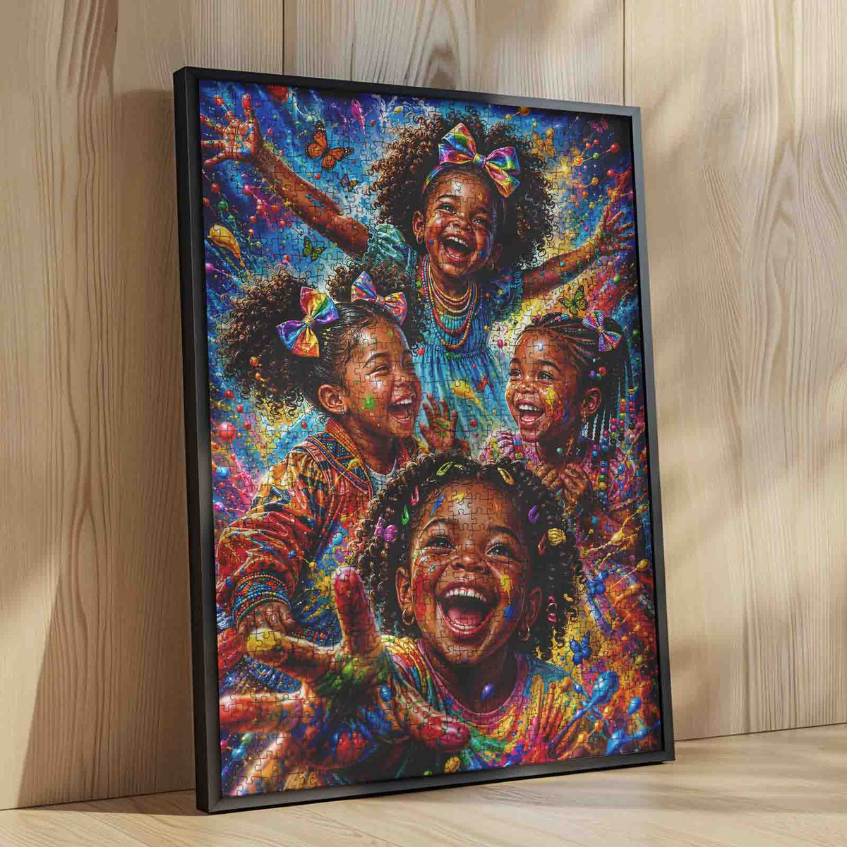 Colorful Kids Paint Party Jigsaw Puzzle