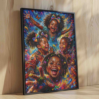 Colorful Kids Paint Party Jigsaw Puzzle