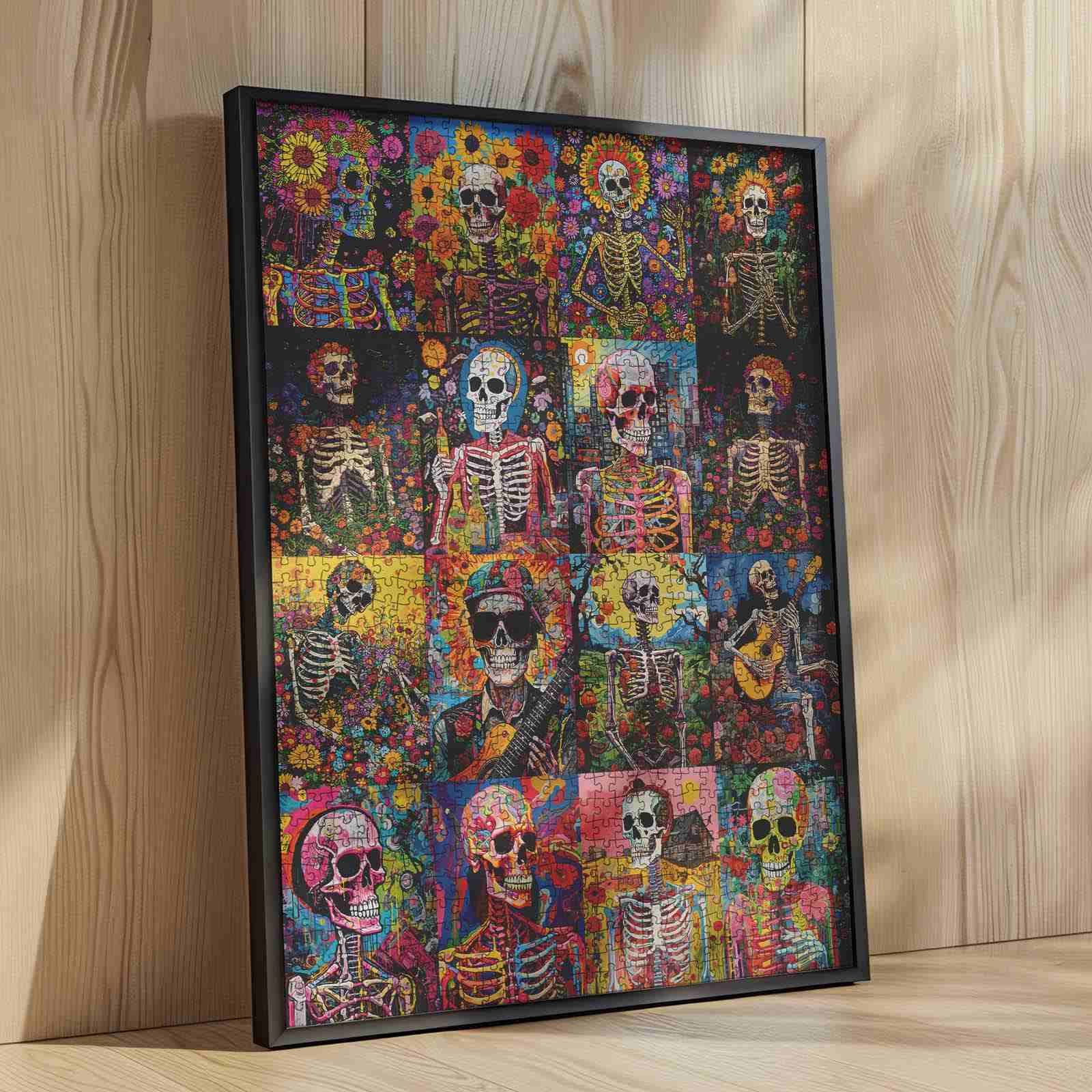 Colorful Skeleton Collage Jigsaw Puzzle